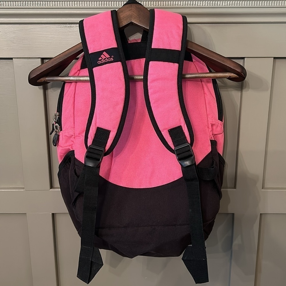 Adidas Backpack Pink & Black Laptop Bag Organizer Pockets - Picture 7 of 7
